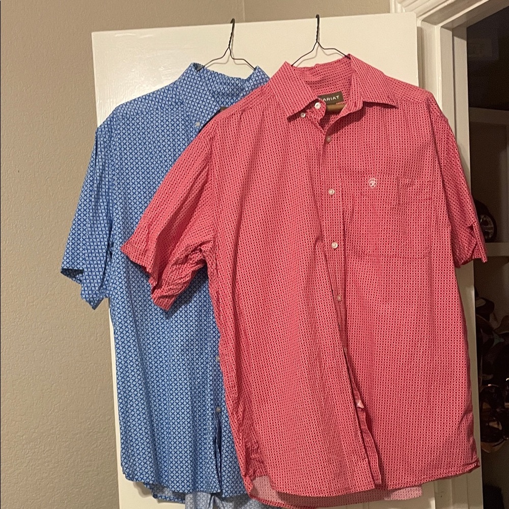 Ariat Red and Blue Men's Shirts